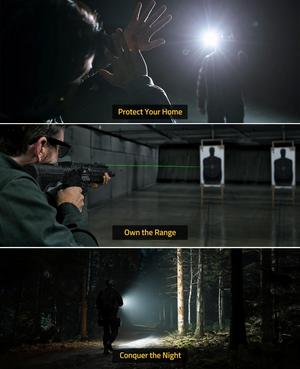 own the range conquer the night – EZshoot Light Combo (light with green beam)
