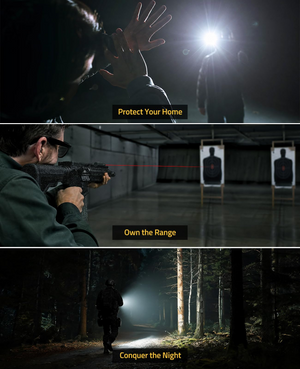 own the range conquer the night – EZshoot Light Combo (light with red beam)