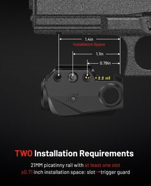 picatinny rail with at least one slot – EZshoot Pistol Laser Sight