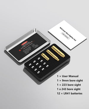 ezshoot bore sight for 223REM & 9MM & 243/308WIN best bore sight for rifle hunting with long battery life