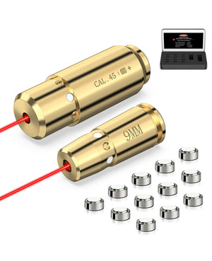 ezshoot red laser bore sight kit for cal.45 9mm best laser bore sight with long battery life accurate shooting