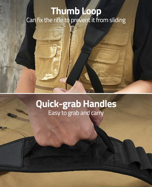 quick-grab handles easy to grab and carry – EZshoot rifle sling