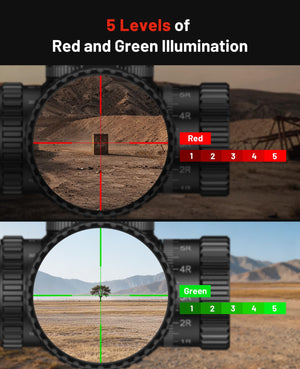 red and green lllumination – EZshoot Rifle Scope