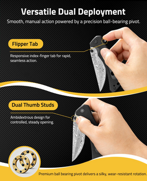 smooth, manual action powered by a precision ball-bearing pivot – EZshoot 26-inch blade (black)