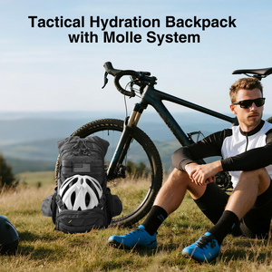 tactical hydration backpack with molle system – EZshoot Hiking Water Backpack (black)