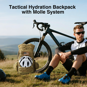 tactical hydration backpack with molle system – EZshoot Hiking Water Backpack (khaki)