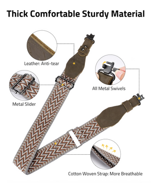 thick comfortable sturdy material – EZshoot Genuine Leather Ends (mixed brown)