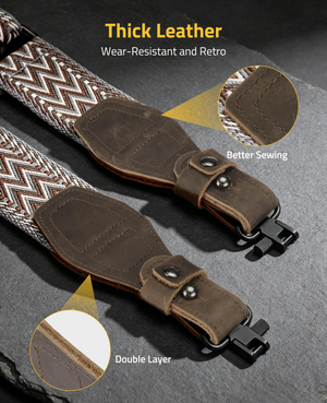 thick leather wear-resistant and retro – EZshoot Genuine Leather Ends (mixed brown)