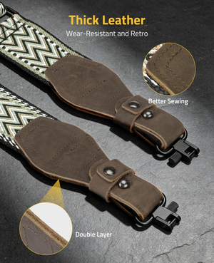 thick leather wear-resistant and retro – EZshoot Genuine Leather Ends (mixed green)