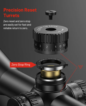 turrets zero reset and zero stop – EZshoot Tube Hunting Scope