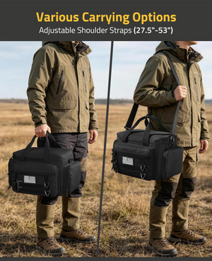 various carrying options – EZshoot Carry Range Bag (black)