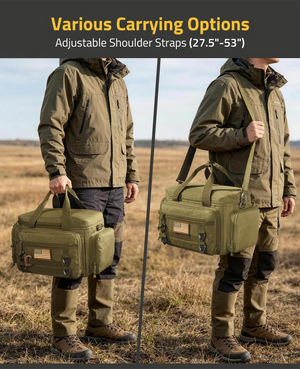 various carrying options – EZshoot Carry Range Bag (khaki)