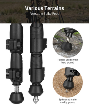 various terrains versatile spike feet – EZshoot Tripod Rest